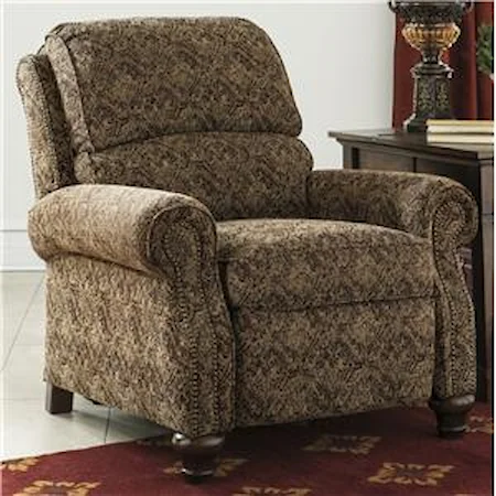 Transitional Style Push Back Low Leg Recliner